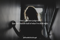 Don't judge me