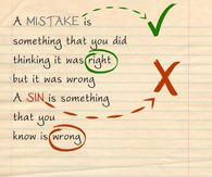 Mistakes and sins