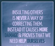 Insulting others is never a way