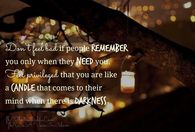 Candle in their darkness