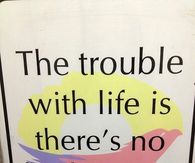 The trouble with life