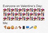 Everyone on Valentines day vs me