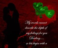 My words cannot describe the depth of my feelings for you...