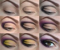 Purple Yellow Eye Makeup