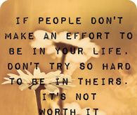 If people dont make an effort