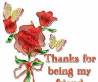 Thanks for being my friend