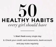 50 Healthy Habits Every Girl Should Have