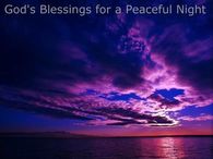God's Blessings for a Peaceful Night