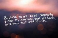 We all need somebody