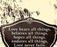 Love never fails