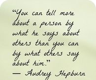 What people say about others