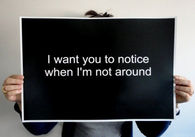 I want you to notice