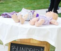 Blind Folded Diaper Change