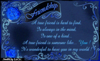 A true friend is hard to find.....