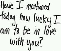 Lucky to be in love with you