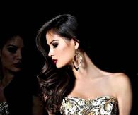 White Gown with Gold Sequins