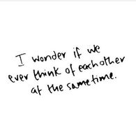 Thinking of eachother