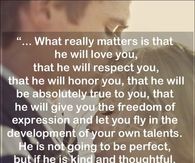 What really matters