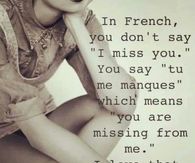 you are missing from me