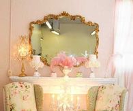 Pretty Arm Chairs in Front of Fireplace