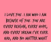 I love you