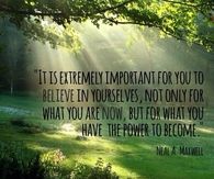 Believe in yourself