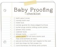 Baby Proofing Checklist