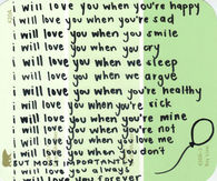 I will love you forever