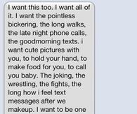 I want love