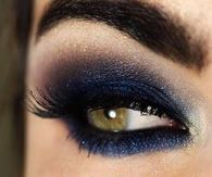 DIY Navy Blue Eye Makeup