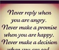 Never Reply When Angry