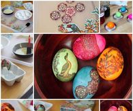 DIY Napkin Egg Dying
