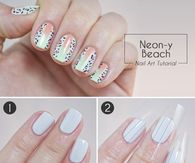 Neon Beach Nail Art
