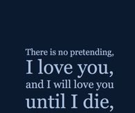I love you