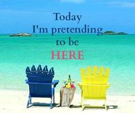 Pretending to be at the beach