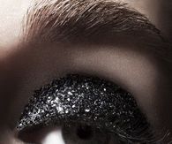 Black Glitter Eye Makeup