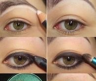Glitter on top of eye shadow