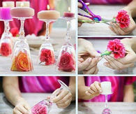 Flower Glass Candles