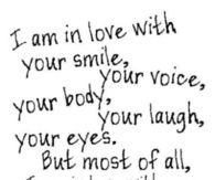 I am in love with you