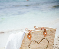 Heart beach bag