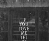 If you love me