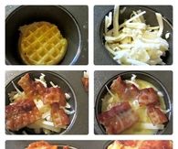 Waffle Bacon Cheese Bites