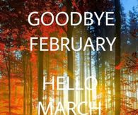 Goodbye February Hello March