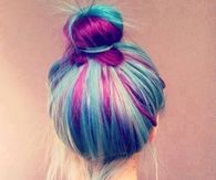 Rainbow Hair Button