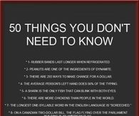 50 Things You Didn't Need To Know