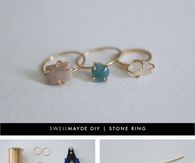 DIY Stone Rings
