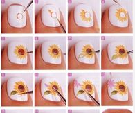 Sunflower Nail Tutorial