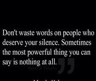 silence is powerful