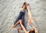 Cute beach couple