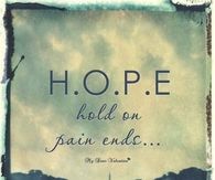 hold on pain ends